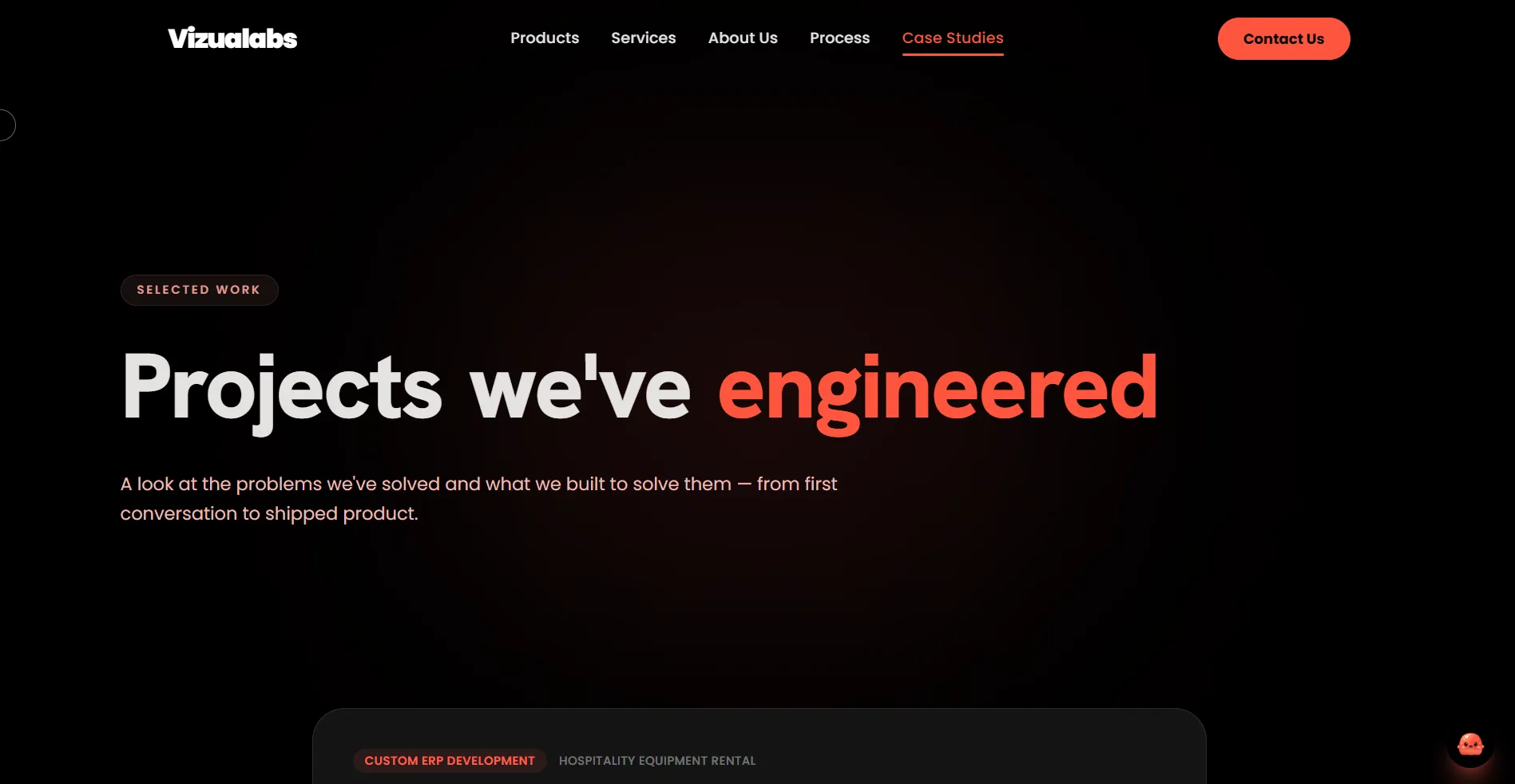 Vizualabs case studies page